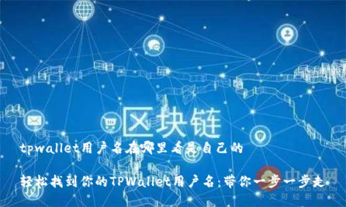 tpwallet用户名在哪里看是自己的

轻松找到你的TPWallet用户名：带你一步一步走